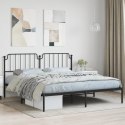 Metalowa rama łóżka z wezgłowiem, czarna, 183x213 cm Lumarko!