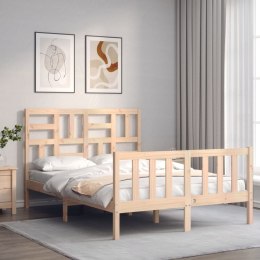 Rama łóżka z wezgłowiem, 120x200 cm, lite drewno Lumarko!