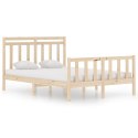 Rama łóżka, czarna, lite drewno, 120x190 cm, podwójna Lumarko!