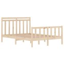 Rama łóżka, czarna, lite drewno, 120x190 cm, podwójna Lumarko!