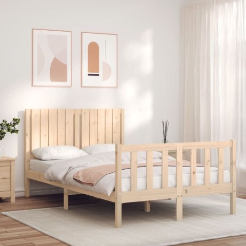 Rama łóżka z wezgłowiem, 120x200 cm, lite drewno Lumarko!