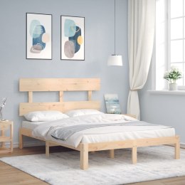 Rama łóżka z wezgłowiem, 120x200 cm, lite drewno Lumarko!