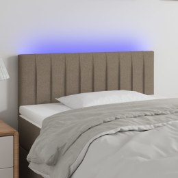 Zagłówek do łóżka z LED, taupe, 80x5x78/88 cm, tkanina Lumarko!
