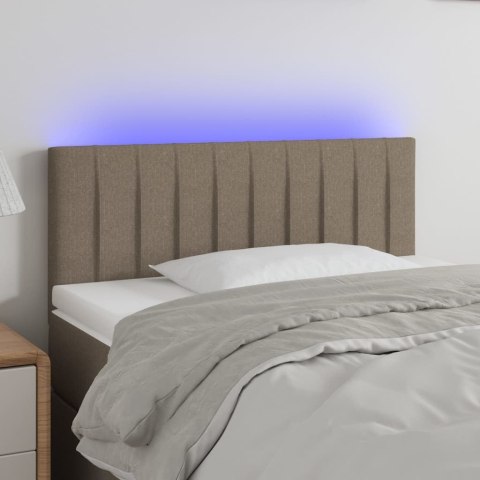 Zagłówek do łóżka z LED, taupe, 80x5x78/88 cm, tkanina Lumarko!