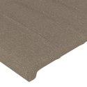 Zagłówek do łóżka z LED, taupe, 80x5x78/88 cm, tkanina Lumarko!
