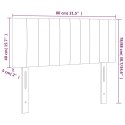 Zagłówek do łóżka z LED, taupe, 80x5x78/88 cm, tkanina Lumarko!