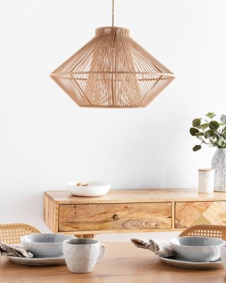 Lampa wisząca beżowa PALMETTO 