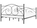 Łóżko metalowe 180 x 200 cm czarne DINARD  Lumarko!