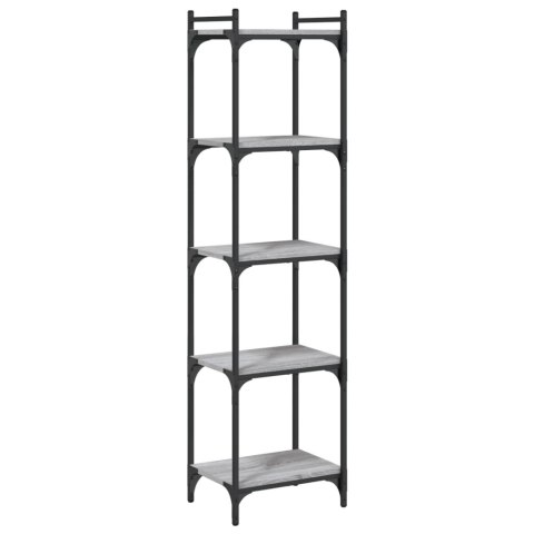 5-poziomowy regał na książki, szary dąb sonoma, 40x30x154 cm Lumarko!