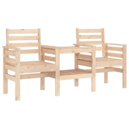 2-osobowa ławka ogrodowa ze stolikiem, lite drewno sosnowe