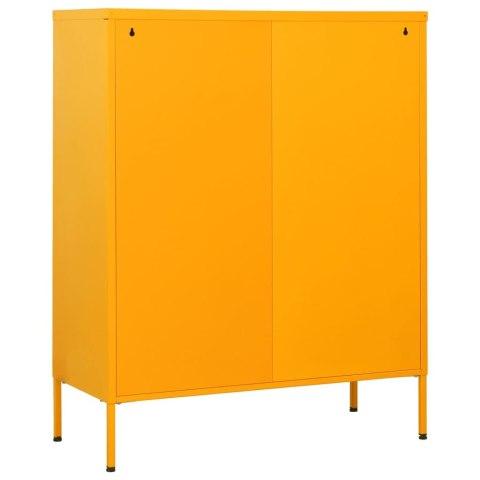 Szafka z szufladami, musztardowa, 80x35x101,5 cm, stalowa Lumarko!