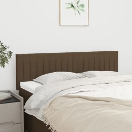 Zagłówki do łóżka, 2 szt, ciemnobrązowe, 72x5x78/88 cm, tkanina