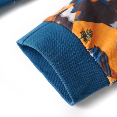 Piżama dziecięca z długimi rękawami, góry i zwierzęta, koniakowa, 128 Lumarko!