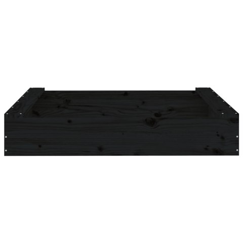 Piaskownica z siedziskami, szara, kwadratowa, drewno sosnowe Lumarko!