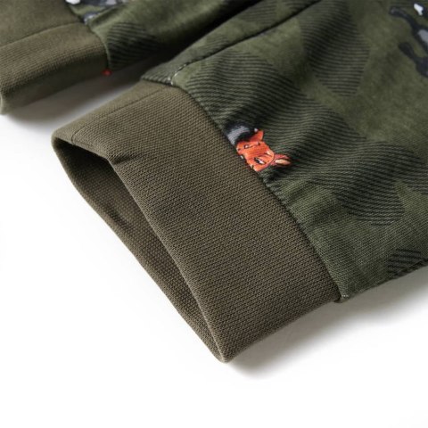 Piżama dziecięca z długimi rękawami, lisy ninja, khaki, 104 Lumarko!