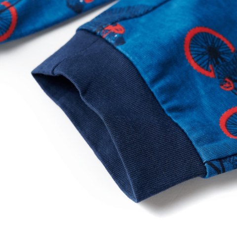 Piżama dziecięca z długimi rękawami, misie na rowerach, morska, 92 Lumarko!