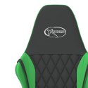 Masujący fotel gamingowy, czarno-zielony, sztuczna skóra Lumarko!