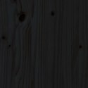 Leżak, czarny, 199,5x60x74 cm, drewno sosnowe