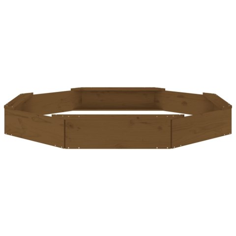 Piaskownica z siedziskami, miodowa, ośmiokątna, drewno sosnowe