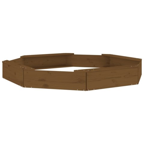 Piaskownica z siedziskami, miodowa, ośmiokątna, drewno sosnowe