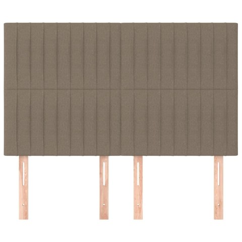 Zagłówki do łóżka, 4 szt., taupe, 72x5x78/88 cm, tkanina Lumarko!