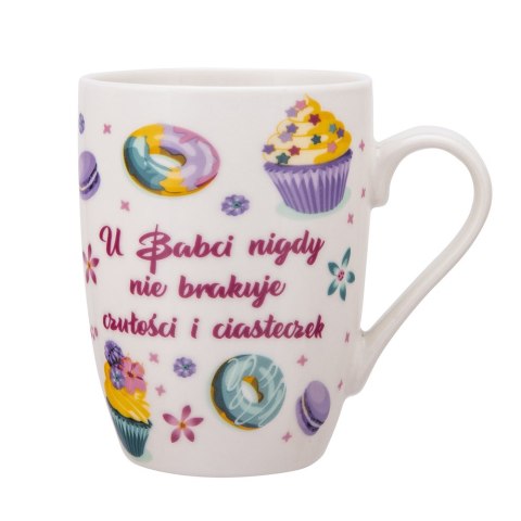 BABCINE SŁODKOŚCI ZESTAW PREZENTOWY KUBEK PORCELANOWY 320 ML I RĘKAWICA KUCHENNA 18X28 CM 100% BAWEŁ Lumarko!