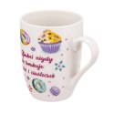 BABCINE SŁODKOŚCI ZESTAW PREZENTOWY KUBEK PORCELANOWY 320 ML I RĘKAWICA KUCHENNA 18X28 CM 100% BAWEŁ Lumarko!