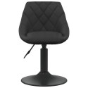 Obrotowe krzesła stołowe, 2 szt., czarne, aksamitne Lumarko!