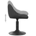 Obrotowe krzesła stołowe, 2 szt., czarne, aksamitne Lumarko!