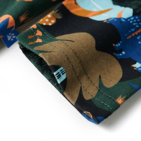 Piżama dziecięca z długimi rękawami, w dinozaury, ciemnozielona, 92 Lumarko!