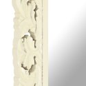 Lustro w ręcznie rzeźbionej, białej ramie, 110x50 cm, mango Lumarko!