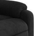 Rozkładany fotel masujący, czarny, obity mikrofibrą Lumarko!