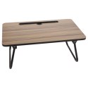 Excellent Houseware Składany stolik do łóżka, kolor drewna i czarny Lumarko!