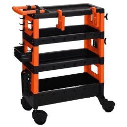 Wózek na narzędzia, 4-poziomowy, czarno-pomarańczowy Lumarko!