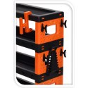 FX-Tools Wózek na narzędzia, 4-poziomowy, czarno-pomarańczowy Lumarko!