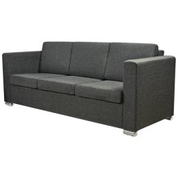 3-osobowa sofa tapicerowana tkaniną, ciemnoszara Lumarko!