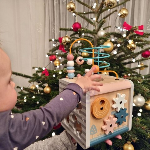 Viga PolarB Activity Box Drewniane Edukacyjne Centrum Gier 5w1 kostka Lumarko!