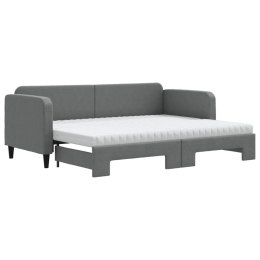 Sofa rozsuwana z materacami, ciemnoszara, 80x200 cm, tkanina Lumarko!