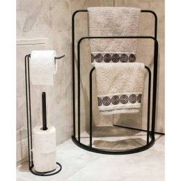 Bathroom Solutions Stojak na ręczniki, 49,5x75 cm, metalowy, czarny Lumarko!