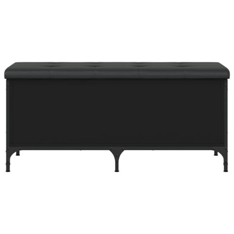 Ławka ze schowkiem, czarna, 102x42x45 cm Lumarko!