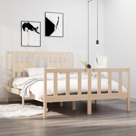 Rama łóżka, lite drewno, 135x190 cm, podwójna Lumarko!