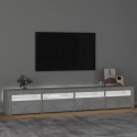 Szafka pod TV z oświetleniem LED, szarość betonu, 240x35x40 cm Lumarko!