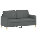 2-osobowa sofa z poduszkami, ciemnoszara, 140 cm, tkanina Lumarko!