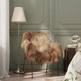 Baranica na fotel z owcy islandzkiej, brązowa, 70x110 cm Lumarko!