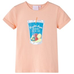 Koszulka dziecięca z nadrukiem napoju, jasny pomarańcz, 116 Lumarko!