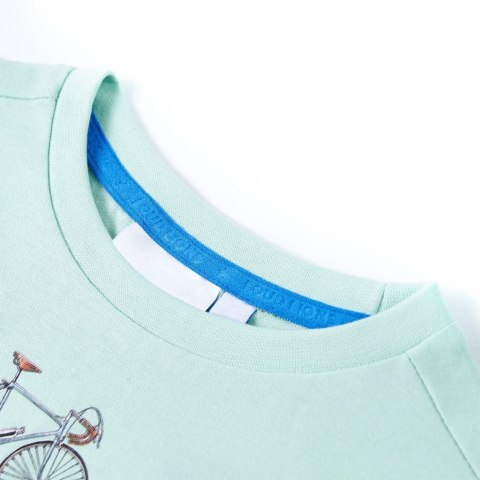 Koszulka dziecięca z nadrukiem busa, jasnomiętowa, 104 Lumarko! #