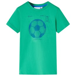 Koszulka dziecięca z nadrukiem piłki nożnej, zielona, 104 Lumarko!