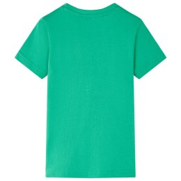 Koszulka dziecięca z nadrukiem piłki nożnej, zielona, 104 Lumarko!