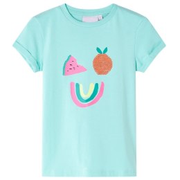 Koszulka dziecięca z kolorowymi owocami, jasnomiętowa, 92 Lumarko!