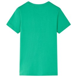 Koszulka dziecięca z nadrukiem piłki nożnej, zielona, 140 Lumarko!